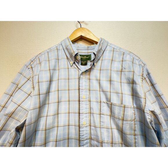 Eddie Bauer Authentic Outdoor Outfitter Men's Button Down Shirt Sz LT Light Blue - Picture 4 of 11